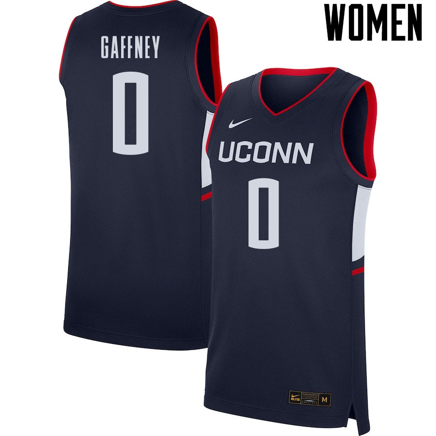 2021 Women #0 Jalen Gaffney Uconn Huskies College Basketball Jerseys Sale-Navy